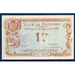 Bon ville Mayenne 50 centimes, Sup+, 8.12.1917 Pirot 53.15 Billet