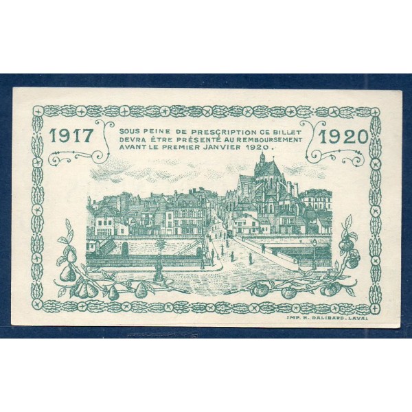 Bon ville Mayenne 25 centimes, Spl, 8.12.1917 Pirot 53.21 Billet