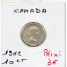 Canada 10 cents 1962 Sup, KM.51 Elizabeth II argent