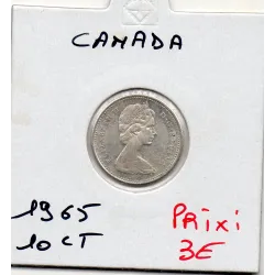 Canada 10 cents 1965 Sup, KM.61 Elizabeth II argent