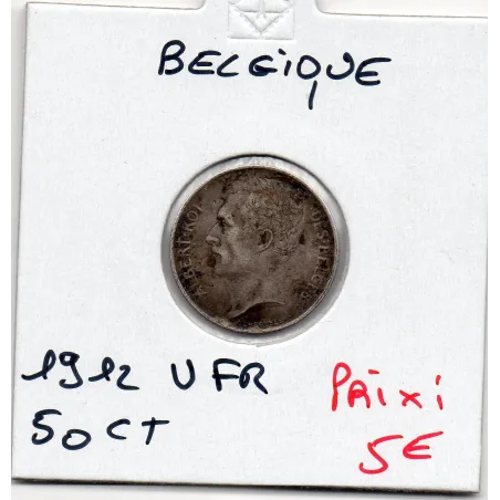 Belgique 1/2 Franc 1912 en Français Sup-, KM.71 Albert 1er