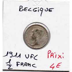 Belgique 1/2 Franc 1911 en Flamand TTB, KM.71