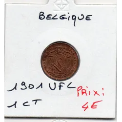 Belgique 1 centime 1901 en flamand Sup, KM.34 Leopold II