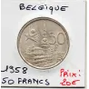 Belgique 50 Francs 1958 en français, Sup, KM.150 Exposition universelle