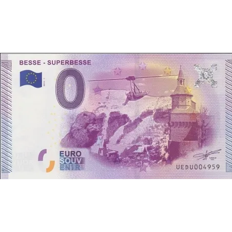 Billet souvenir Besse - Super Besse 0 euro touristique 2015