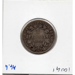 Vatican Pius ou Pie IX 1 lire 1868 an XXII TB+, KM.1378
