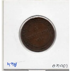 Italie Toscane 5 centesimi 1859 TTB, KM.6 Blason Savoie