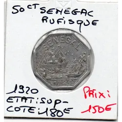 Senegal Rufisque, 50 centimes 1920 Sup- , Lec.12 chambre de commerce