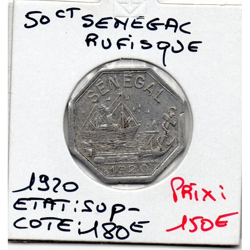 Senegal Rufisque, 50 centimes 1920 Sup- , Lec.12 chambre de commerce