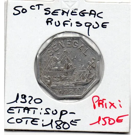 Senegal Rufisque, 50 centimes 1920 Sup- , Lec.12 chambre de commerce
