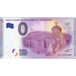 Billet souvenir Sanctuaire de la chapelle Notre dame de Vassivière 0 euro touristique 2015