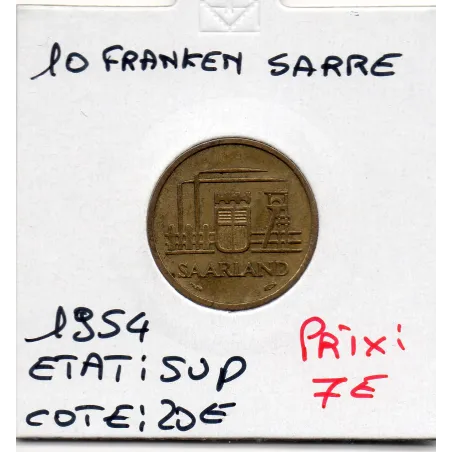 Sarre Saar, 10 franken 1954 Sup, Gad.1