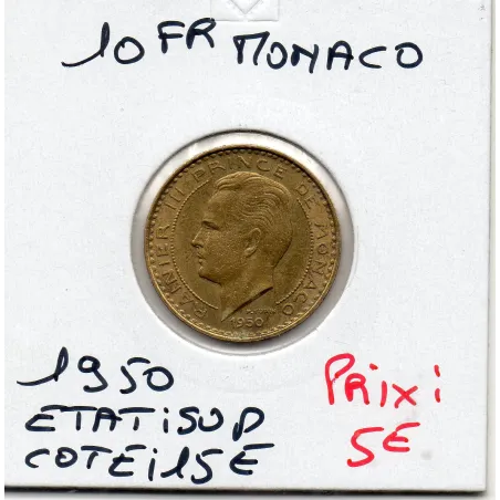 Monaco Rainier III 10 francs 1950 Sup, Gad.139
