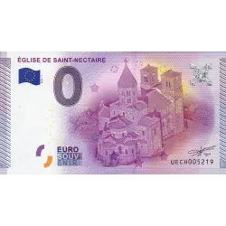 Billet souvenir Eglise de Saint-Nectaire 0 euro touristique 2015