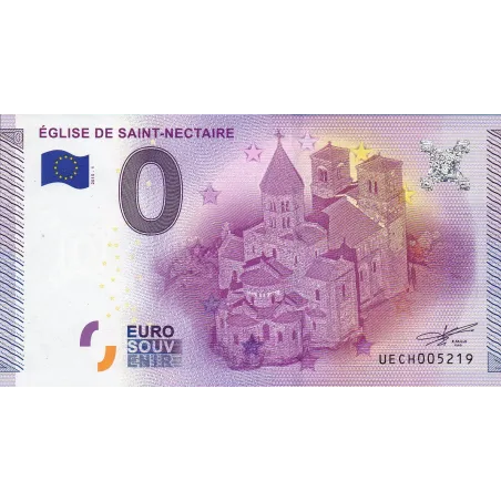 Billet souvenir Eglise de Saint-Nectaire 0 euro touristique 2015