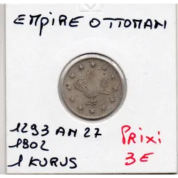 Empire Ottoman 1 Kurus 1293 AH an 27 - 1902 TB, KM.735 Abdul Hamid II
