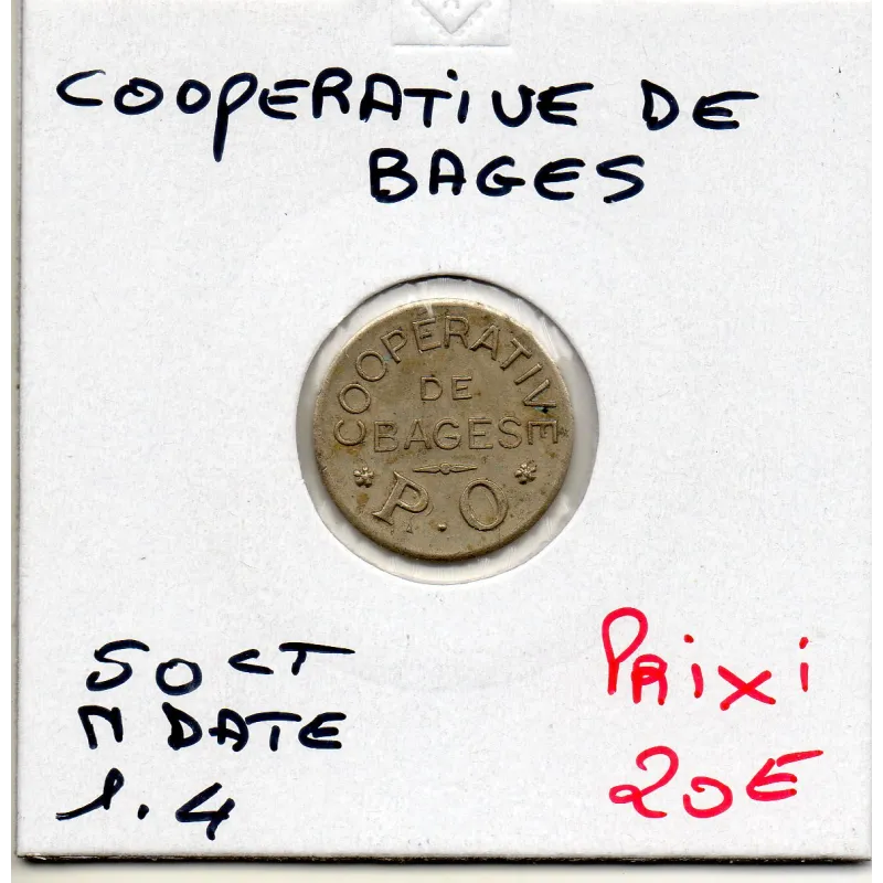 Bages 50 centimes Coopérative, Sup