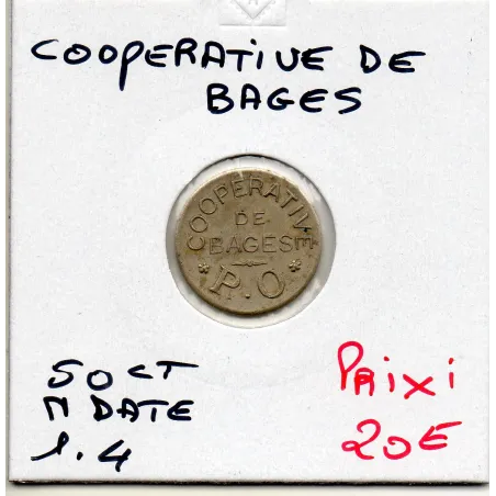 Bages 50 centimes Coopérative, Sup