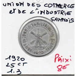 Sannois 25 centimes Union du commerce et de l'industrie, 1920 Sup