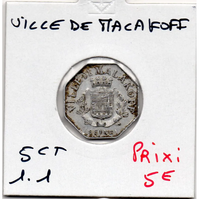 Malakoff 5 centimes ville, Sup Malakoff 5 centimes ville, Sup