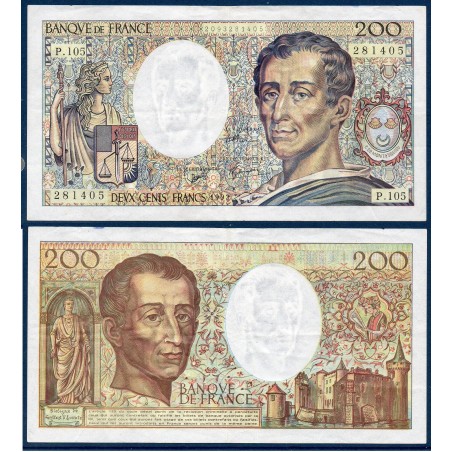 200 Francs Montesquieu TTB+ 1992 Billet de la banque de France