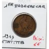 Madagascar 1 franc 1943 TTB, Lec 94 pièce de monnaie