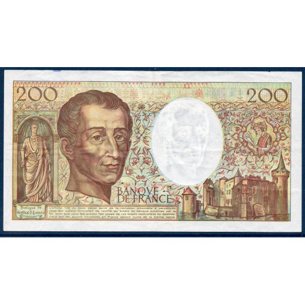 200 Francs Montesquieu TTB+ 1992 Billet de la banque de France