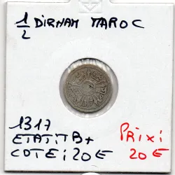 Maroc 1/2 Dirham 1317 AH -1900 TB, Lec 107 pièce de monnaie
