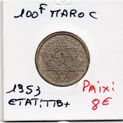 Maroc 100 francs 1372 AH -1953 TTB+, Lec.288 pièce de monnaie