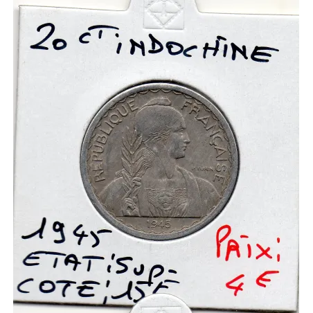 Indochine 20 cents 1945 Sup-, Lec.251