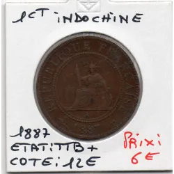 Indochine 1 cent 1887 TTB+, Lec.39 Liberté