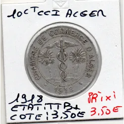 Algerie Chambre commerce Alger 10 centimes 1918 TTB+, Lec 138
