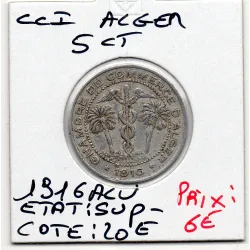 Algerie Chambre commerce Alger 5 centimes 1916 Sup-, Lec 122