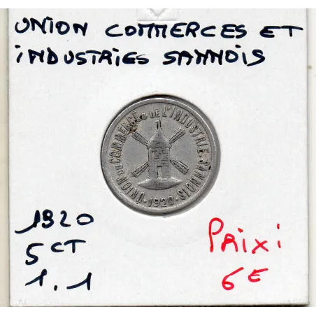 Sannois 5 centimes Union du commerce et de l'industrie, 1920 TTB