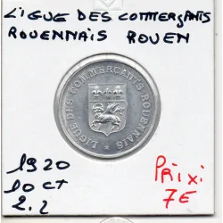 Rouen 10 centimes Ligue des commerçants rouennais, 1920 FDC