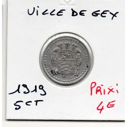 Gex 5 centimes Ville, 1919 Sup
