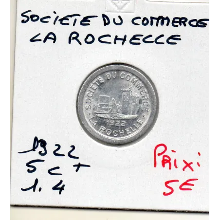 La Rochelle 5 centimes société du Commerce, 1922 Spl
