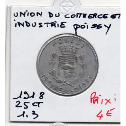 Poissy 25 centimes Union du commerce et de l'industrie, 1918 Sup