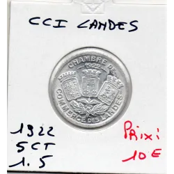 Landes 5 centimes 1922 FDC de la chambre de commerce