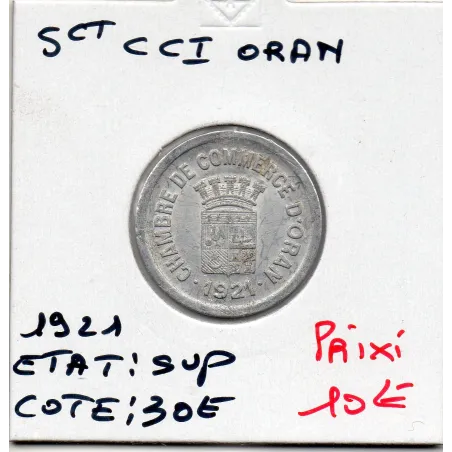 Algerie Chambre commerce Oran 5 centimes 1921 Sup, Lec.314a