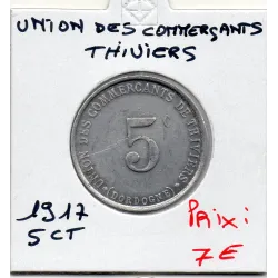 Thiviers 5 centimes Union des commerçants, 1917 Sup-