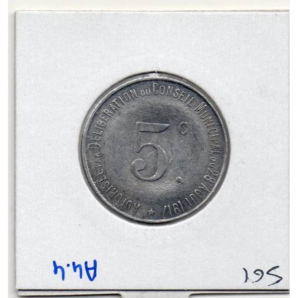 Thiviers 5 centimes Union des commerçants, 1917 Sup-