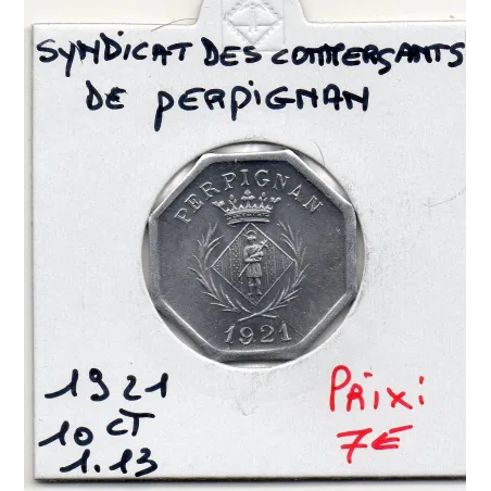 Perpignan 10 centimes chambre syndicale des commercants, 1921 FDC