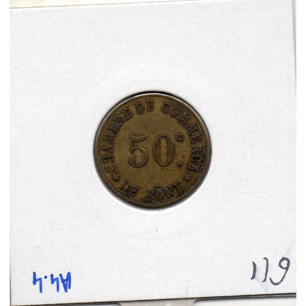 Algerie Chambre commerce Bône 50 centimes ND TTB, Lec 218