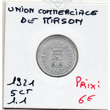 Hirson 5 centimes Union commerciale, 1921 Spl