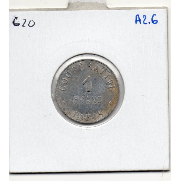 Paris 1 franc Coopérative TTB+