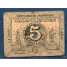 Bon Arrondissement Valenciennes 5 centimes, B, 1915 Pirot 59-3242 Billet