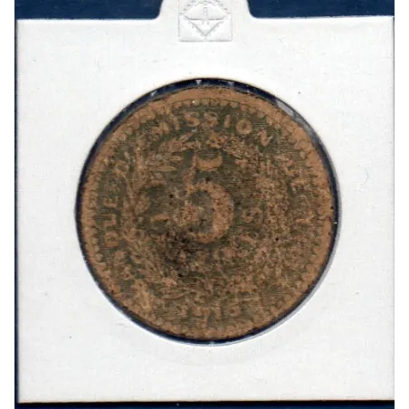 Bon Banque d'émission Lille 5 centimes, B-, 1915 Pirot 59-3058 Billet