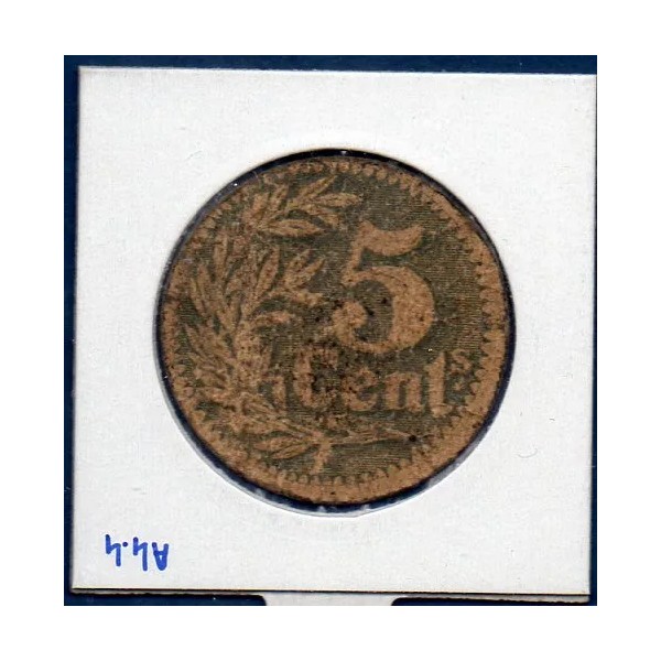 Bon Banque d'émission Lille 5 centimes, B-, 1915 Pirot 59-3058 Billet