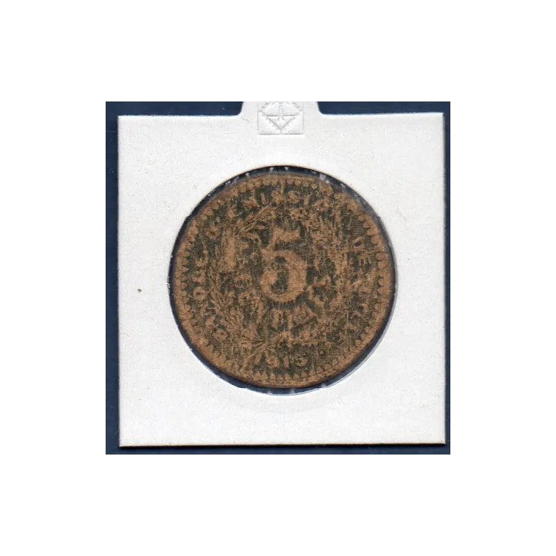 Bon Banque d'émission Lille 5 centimes, B-, 1915 Pirot 59-3058 Billet Bon Banque d'émission Lille 5 centimes, B-, 1915 Pirot 59-3058 Billet